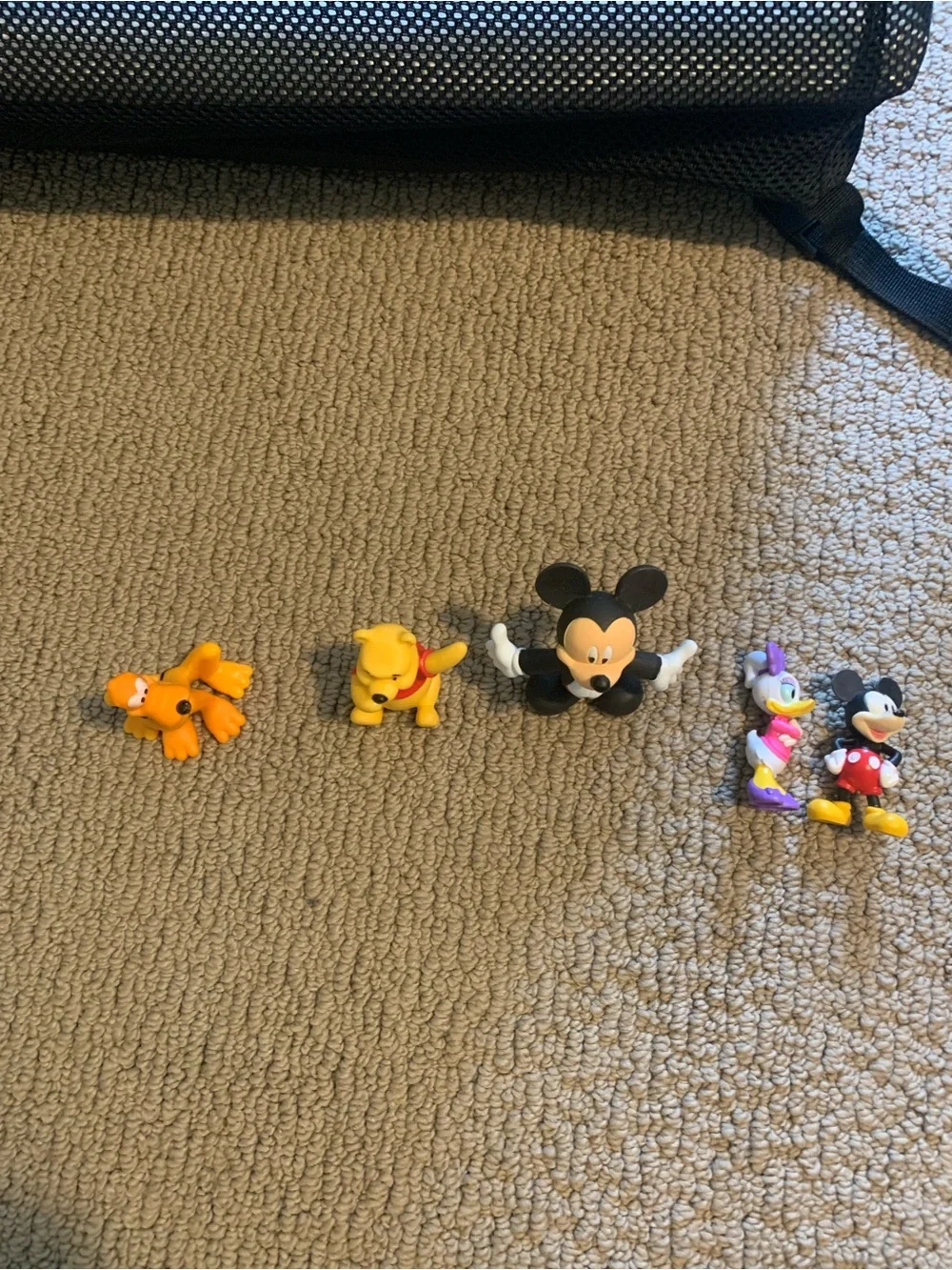 Disney Small Pet Toy Figurine Set - Yellow, Orange, Red, Black, Purple